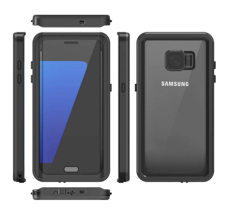 Samsung Galaxy S7 Edge Case Waterproof Twill Crystal Full Protection