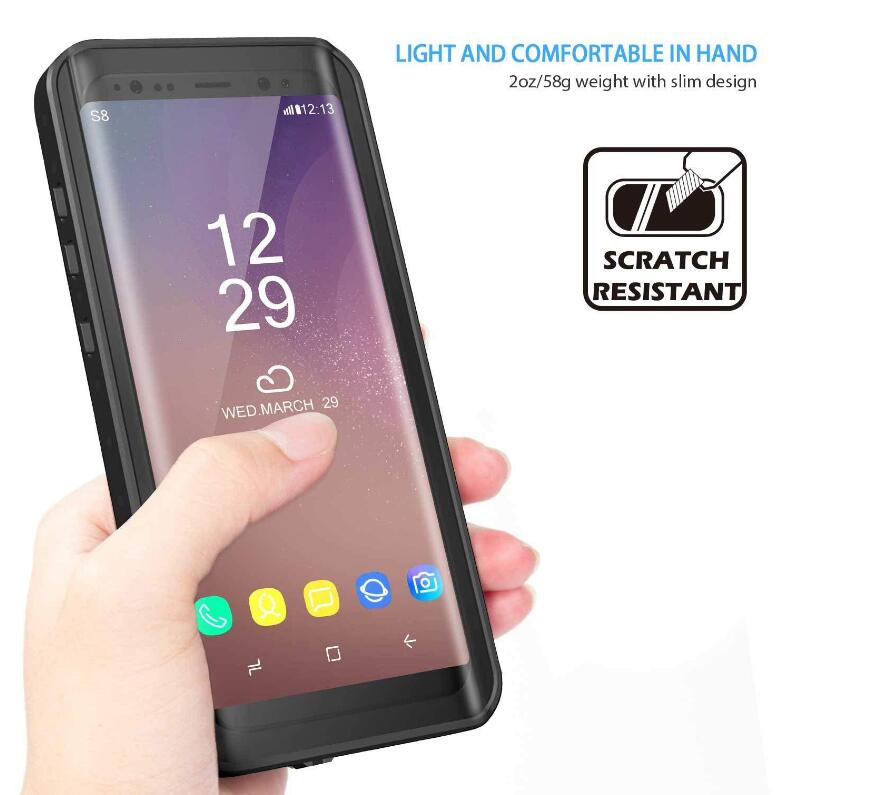 Samsung Galaxy S8 Plus Case Waterproof Twill Crystal Full Protection