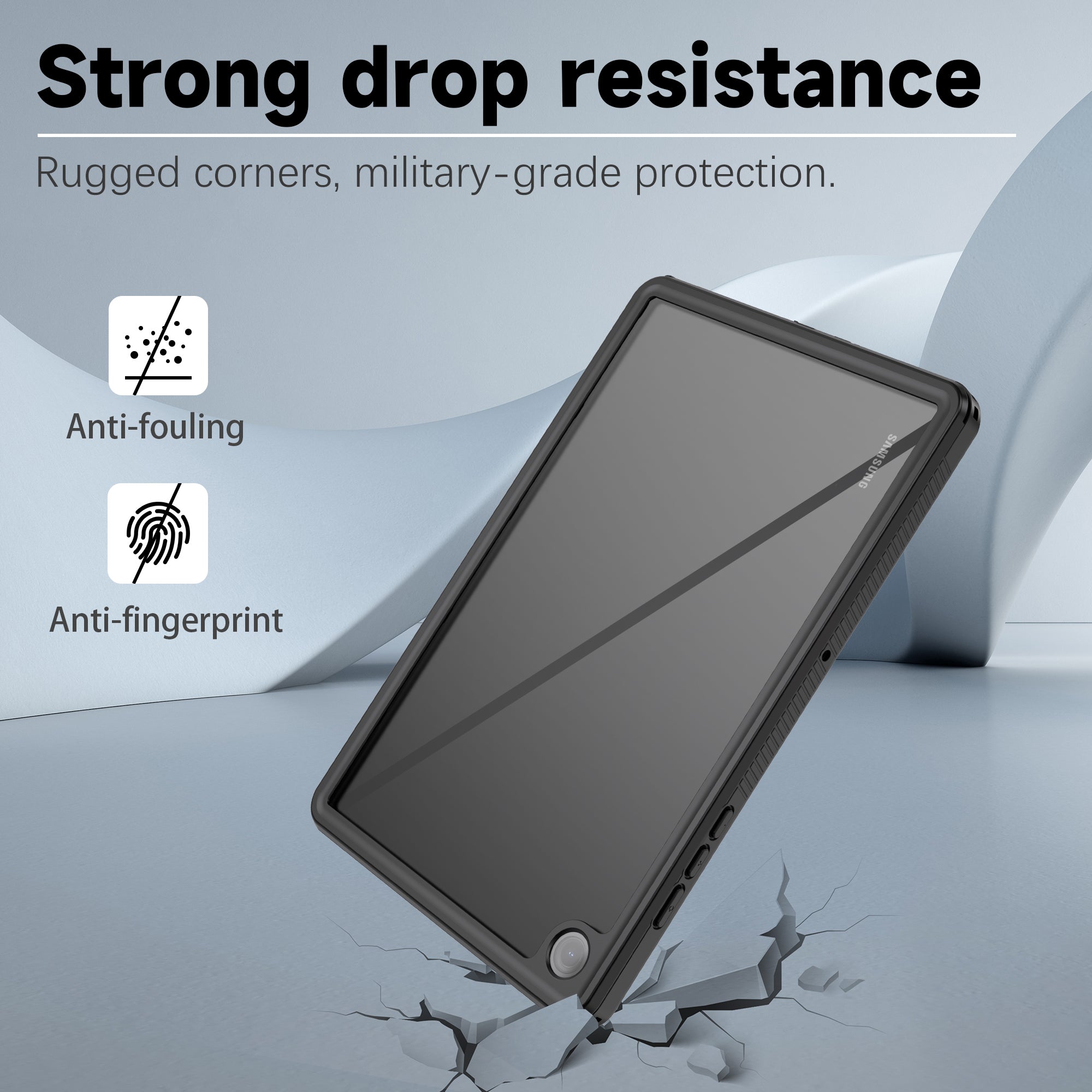 Samsung Galaxy Tab A9 Plus Case Waterproof Twill Crystal Full Protection