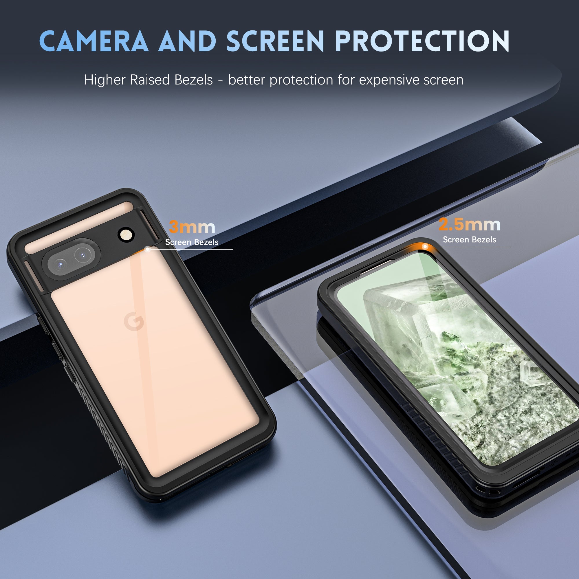 Google Pixel 8A Case Waterproof Twill Crystal Full Protection