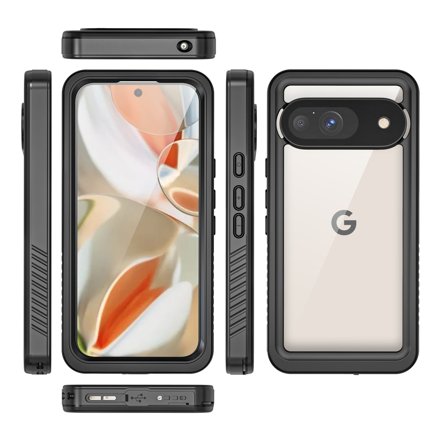Google Pixel 9 Case Waterproof Twill Crystal Full Protection
