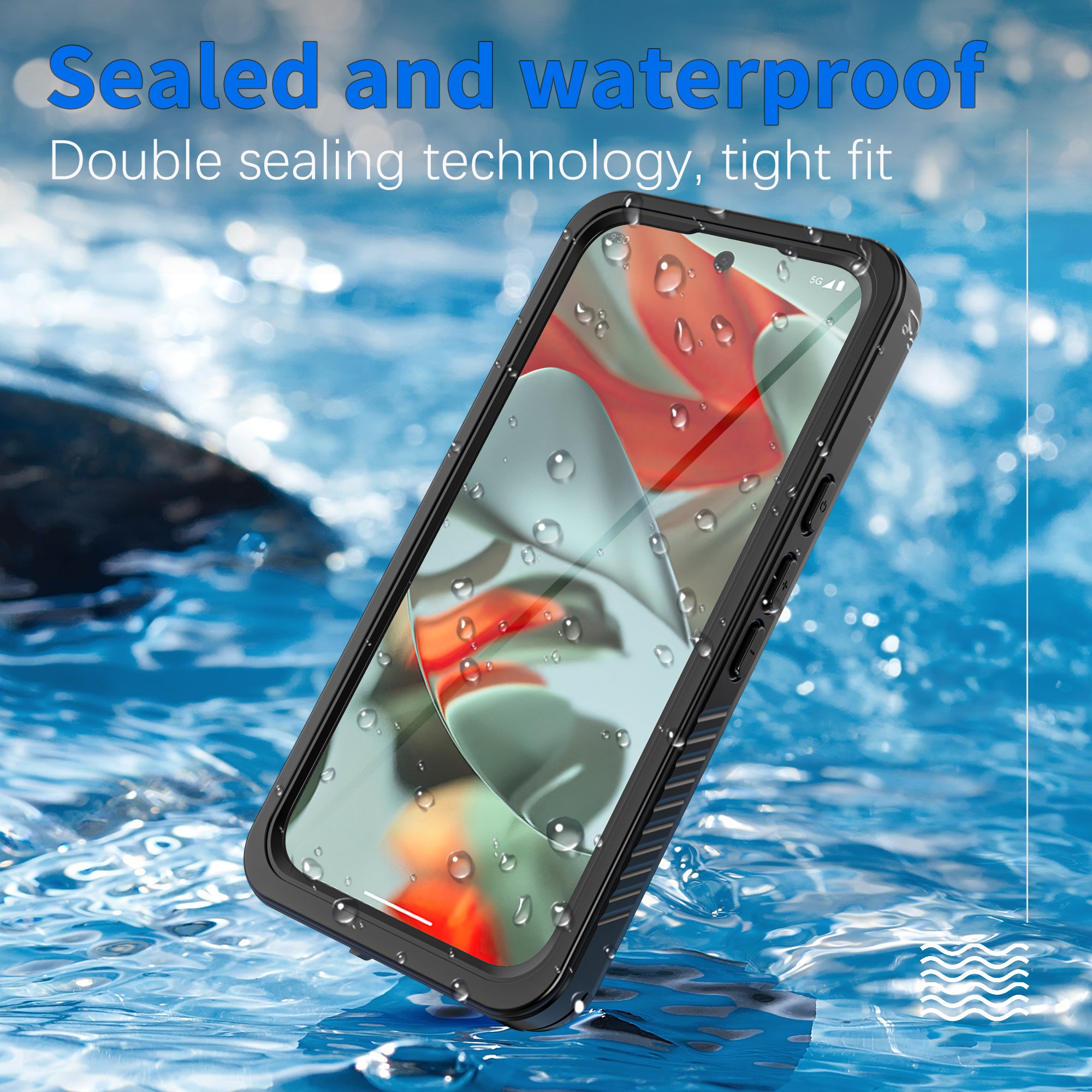 Google Pixel 9A Case Waterproof Twill Crystal Full Protection