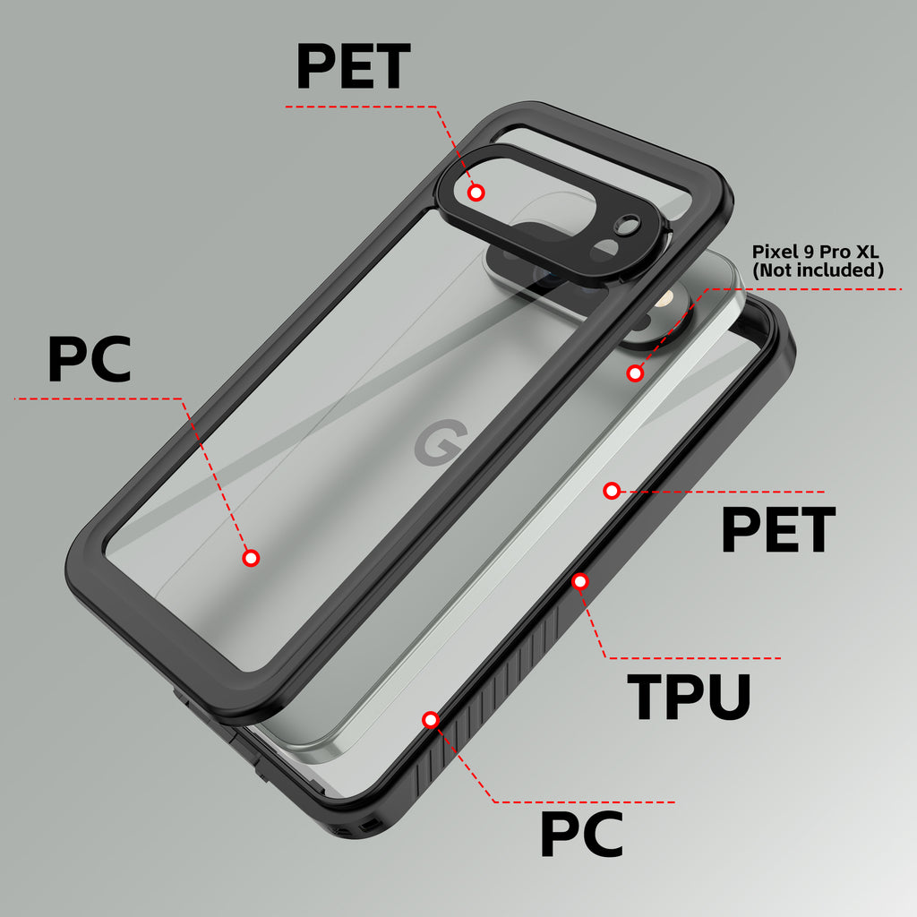Google Pixel 9 Pro XL Case Waterproof Twill Crystal Full Protection