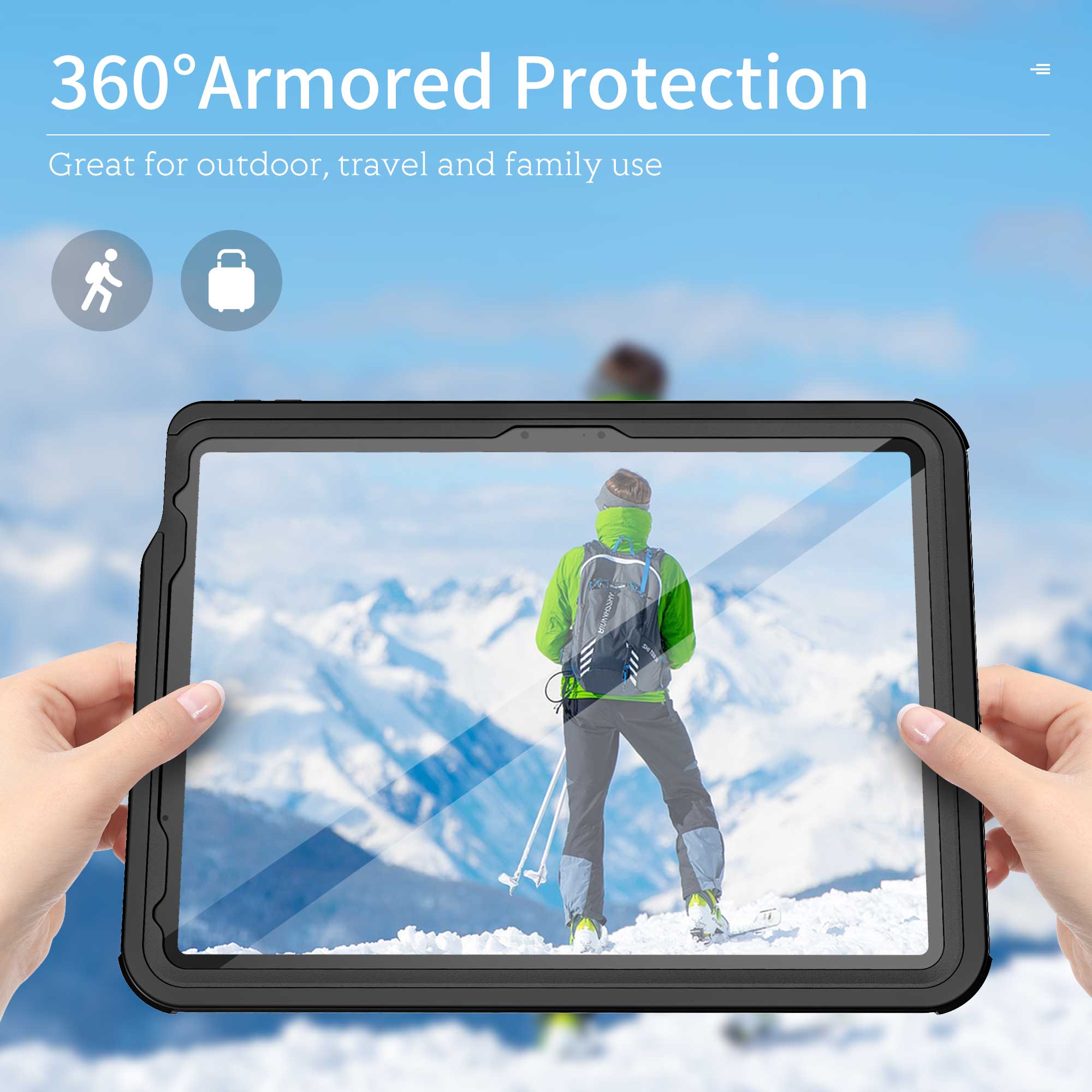 Apple iPad Air 7 11inch Case Waterproof Twill Crystal Full Protection