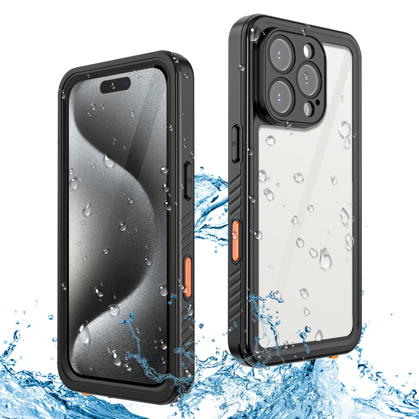 Apple iPhone 16 Pro Case Waterproof Twill Crystal Full Protection