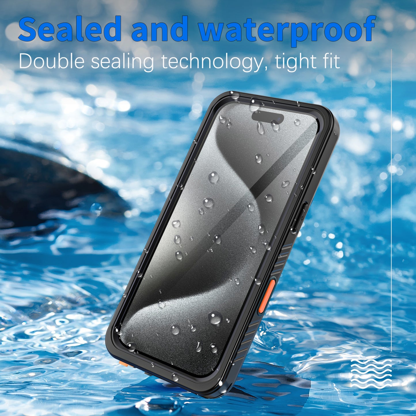 Apple iPhone 16 Pro Case Waterproof Twill Crystal Full Protection