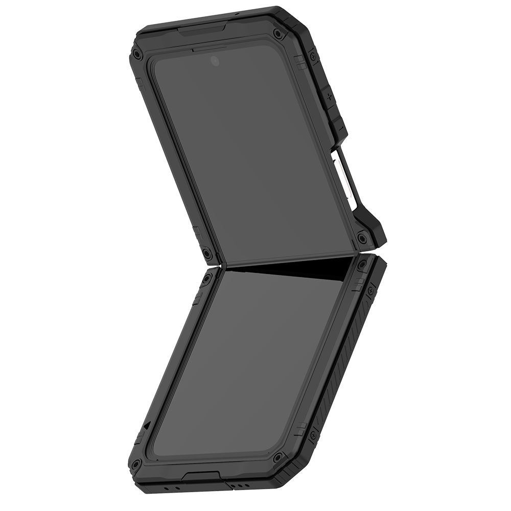 Samsung Galaxy Z Flip4 Case Metal Shield Triple Lens Kickstand