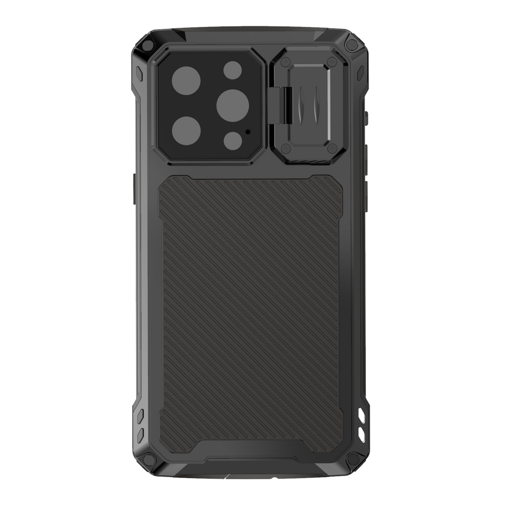 Apple iPhone 14 Plus Case Metal Shield Triple Lens Kickstand