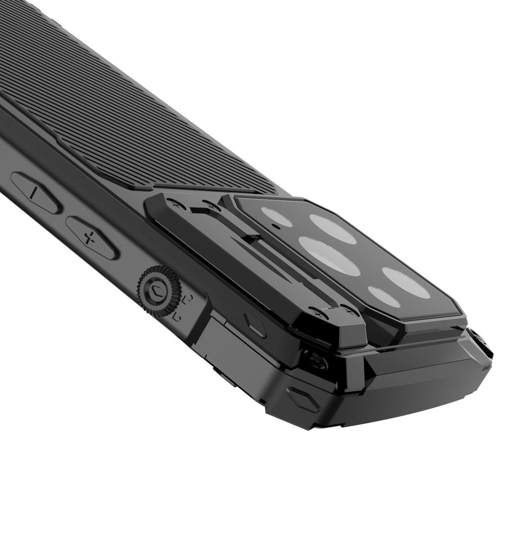 Apple iPhone 14 Plus Case Metal Shield Triple Lens Kickstand