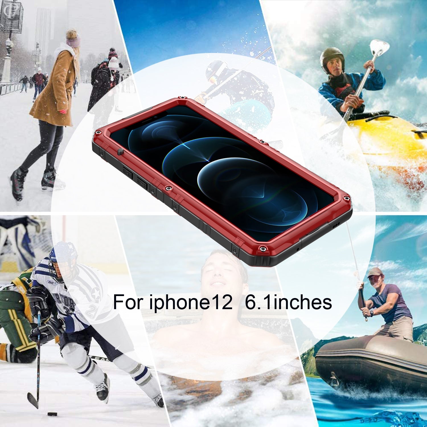 Apple iPhone 12 Case Waterproof Wolf Warrior