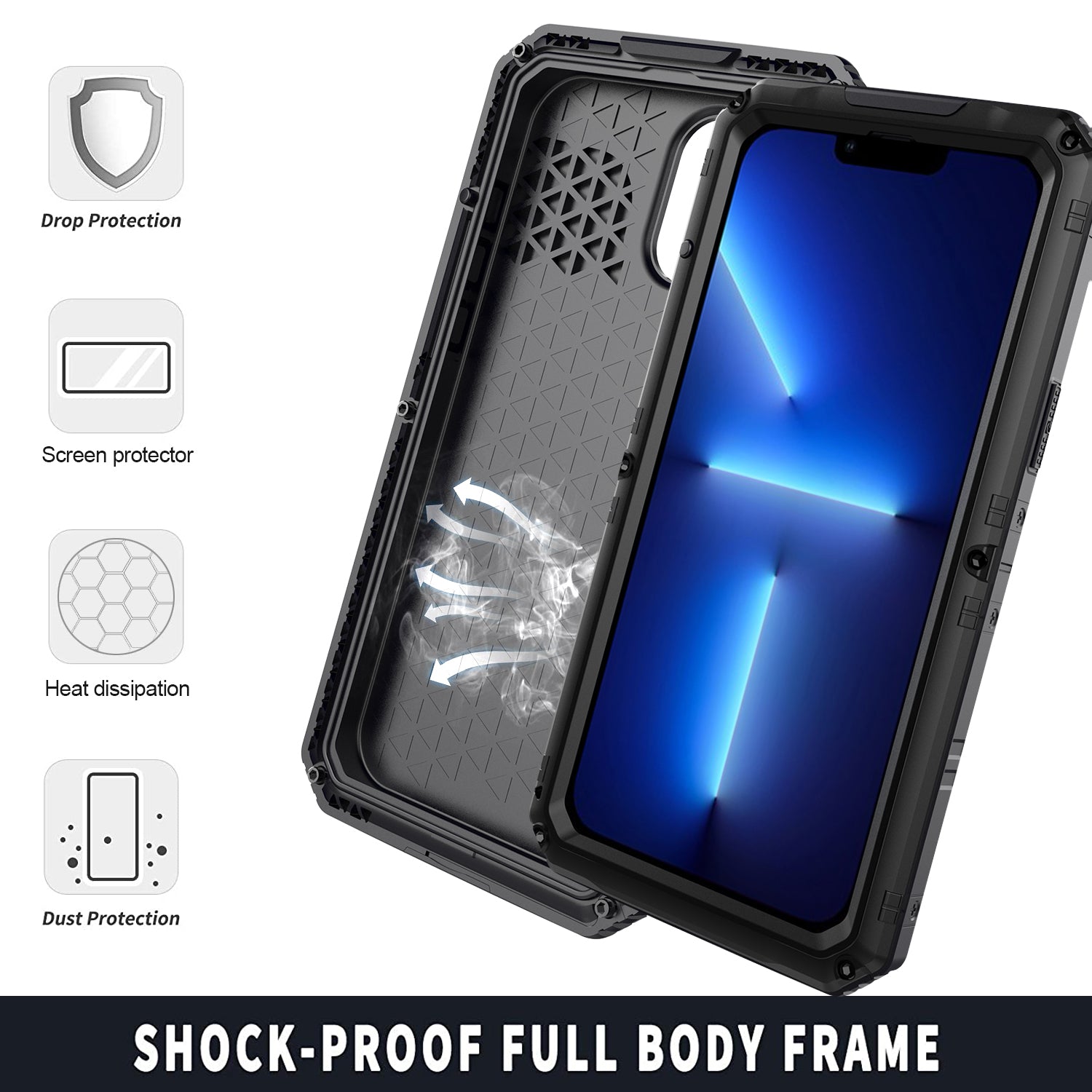 Apple iPhone 13 Pro Case Waterproof Wolf Warrior
