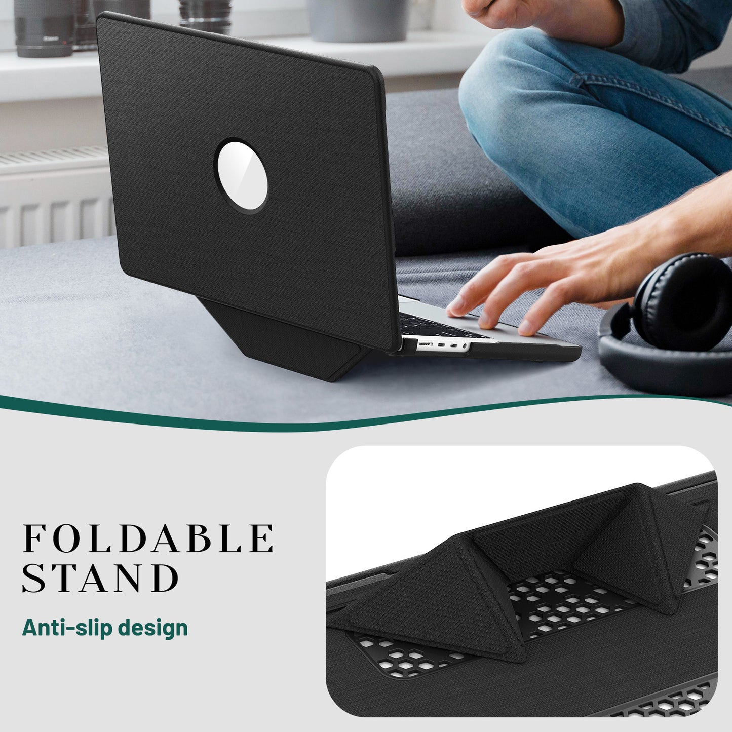 unique-foldable-stand-macbook-pro-14-a3185-case-fabric-skin_14