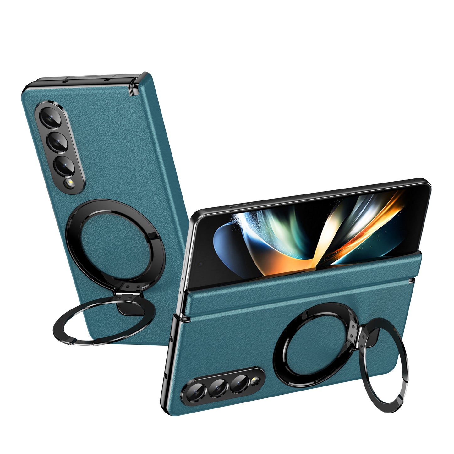 vacuum-plating-leather-magnetic-ring-stand-galaxy-z-fold3-case_4