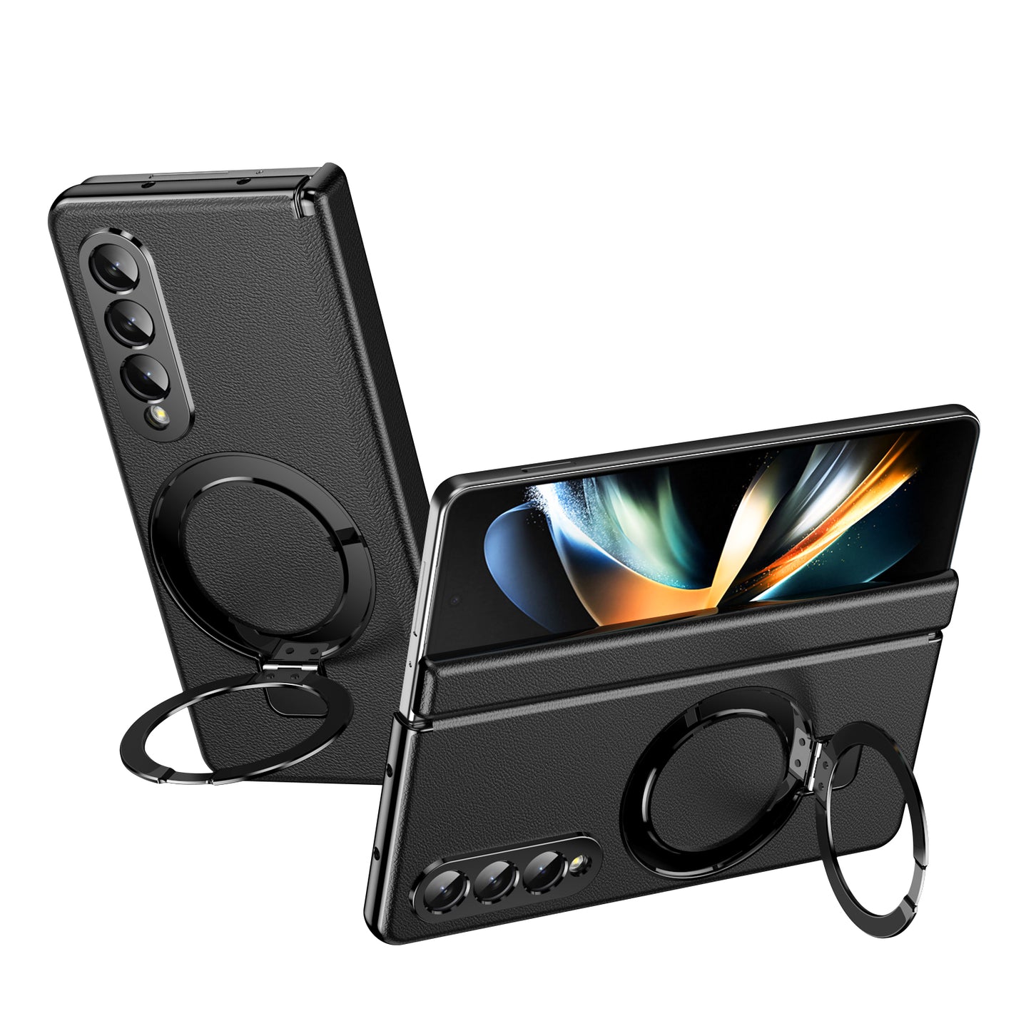 vacuum-plating-leather-magnetic-ring-stand-galaxy-z-fold3-case_5