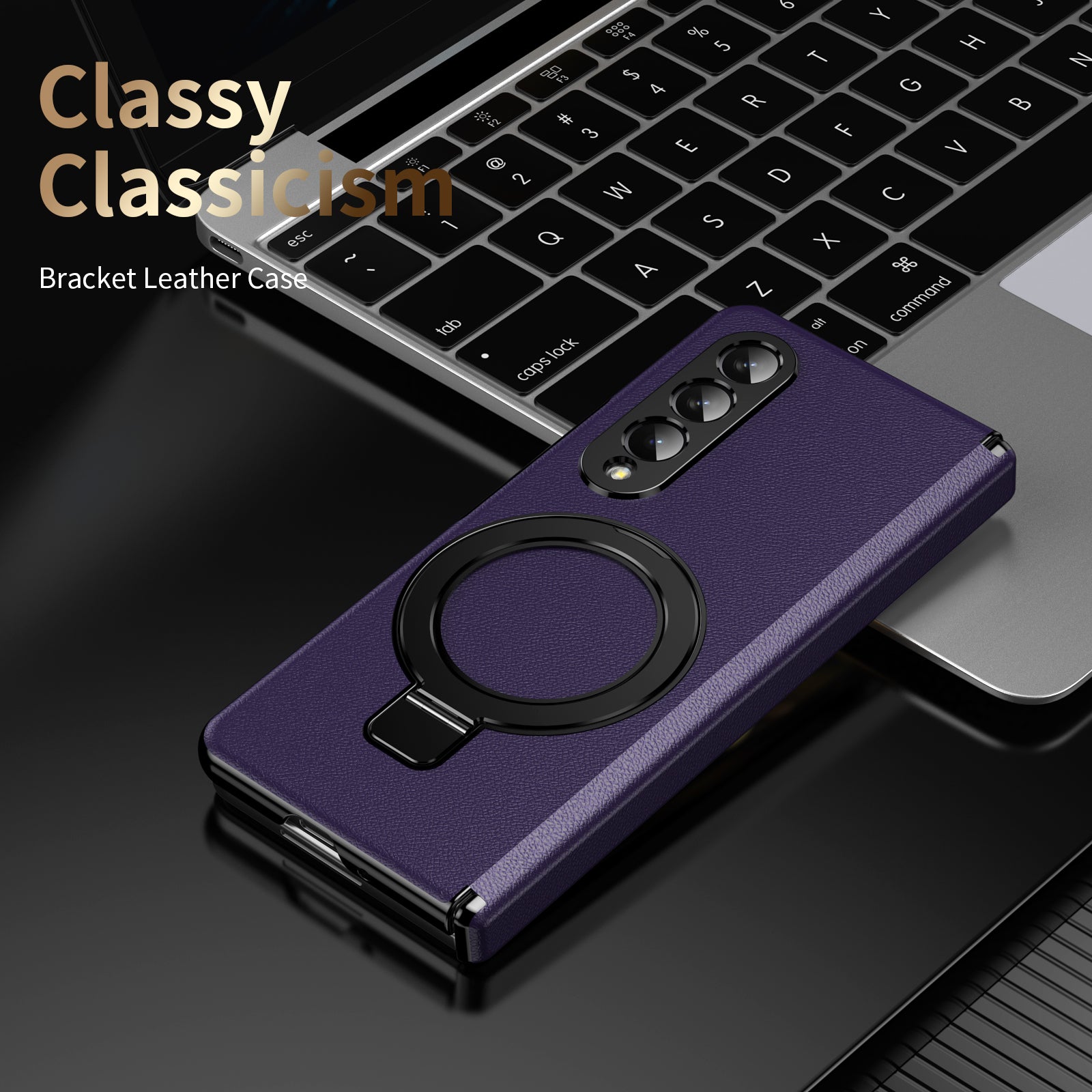 vacuum-plating-leather-magnetic-ring-stand-galaxy-z-fold4-case_14