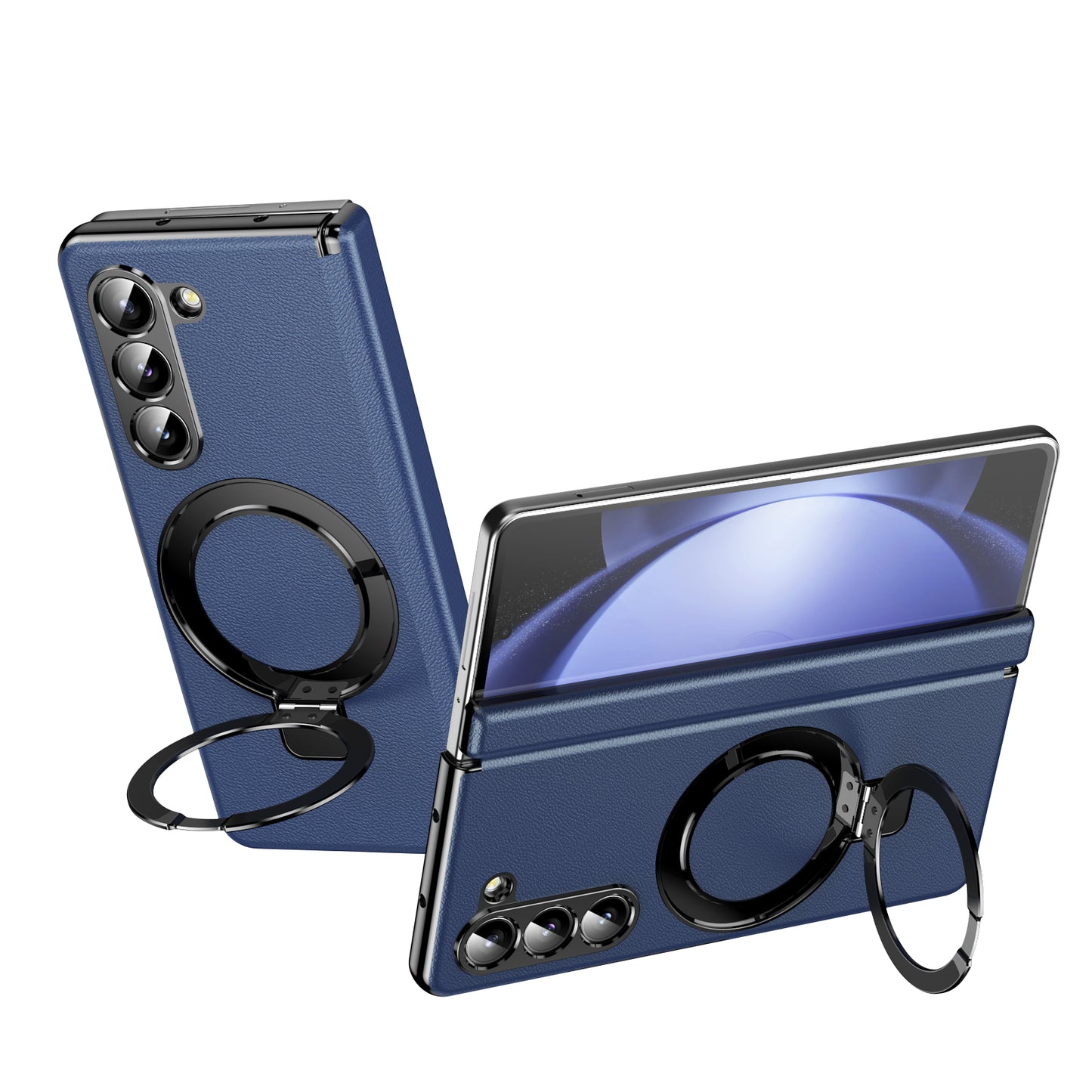 vacuum-plating-leather-magnetic-ring-stand-galaxy-z-fold5-case_1