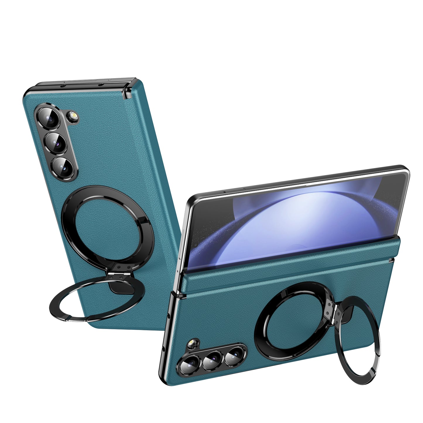 vacuum-plating-leather-magnetic-ring-stand-galaxy-z-fold5-case_4