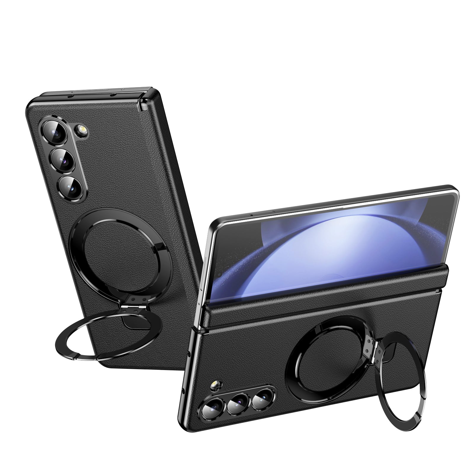vacuum-plating-leather-magnetic-ring-stand-galaxy-z-fold5-case_5