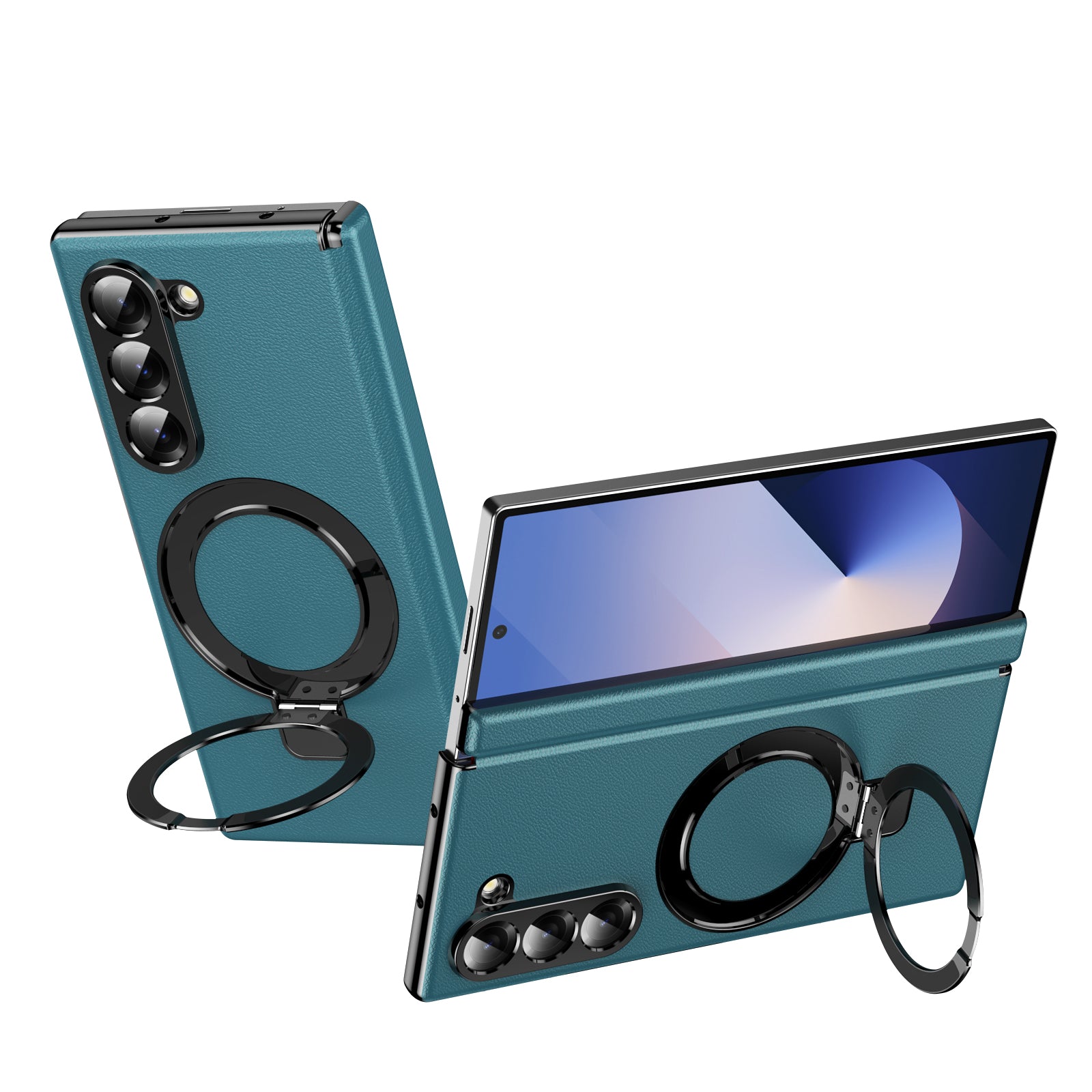 vacuum-plating-leather-magnetic-ring-stand-galaxy-z-fold6-case_1