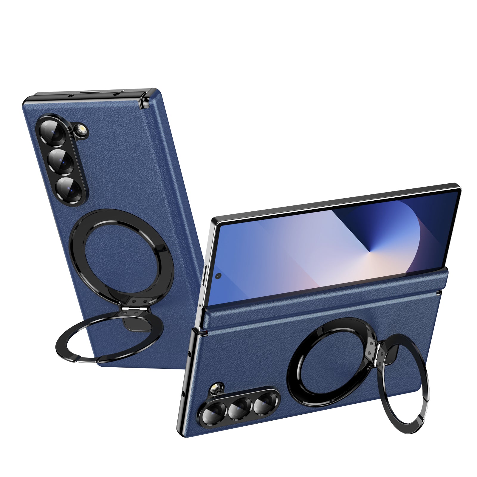vacuum-plating-leather-magnetic-ring-stand-galaxy-z-fold6-case_4