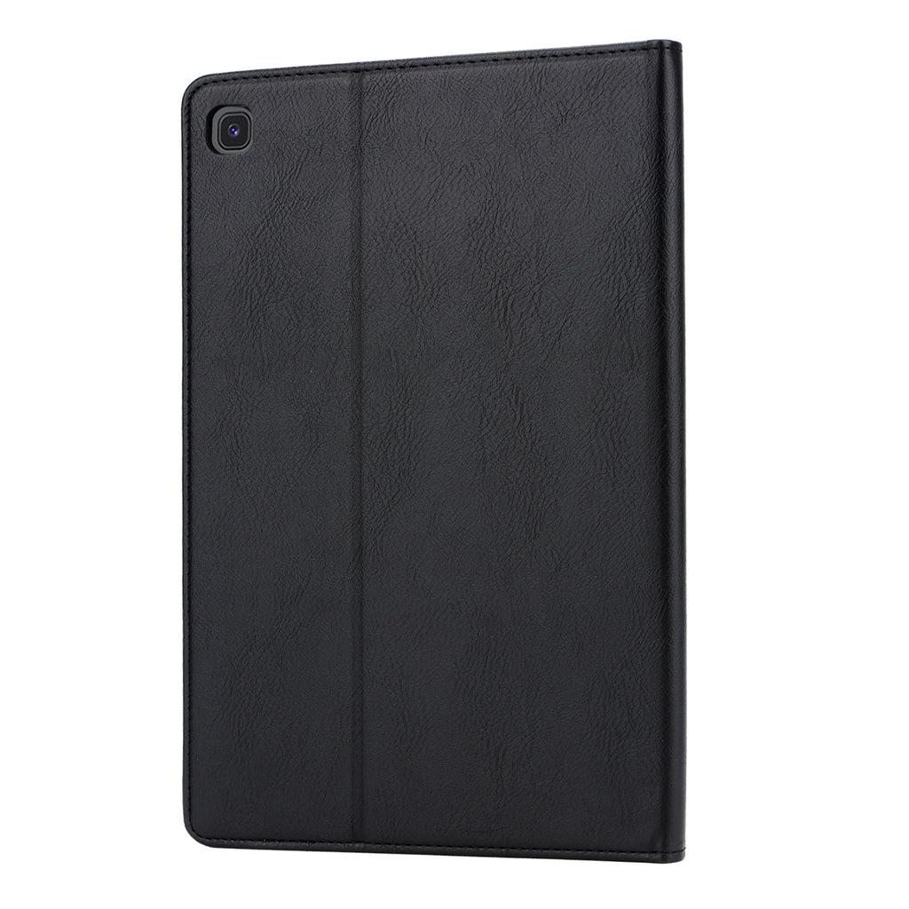 Elevate your Galaxy Tab A 8.0 (2019) with our handcrafted leather folio case. Designed for the modern professional, it combines vintage aesthetics with rugged functionality. Shock resistant, leather wallet with 5 card slots, 2 note slots,1 big pocket, magnetic closure and built-in pencil slot.