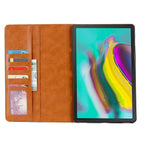 Elevate your Galaxy Tab A 8.0 (2019) with our handcrafted leather folio case. Designed for the modern professional, it combines vintage aesthetics with rugged functionality. Shock resistant, leather wallet with 5 card slots, 2 note slots,1 big pocket, magnetic closure and built-in pencil slot.