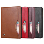 Elevate your Galaxy Tab A8 (10.5-inch, 2022) with our handcrafted leather folio case. Designed for the modern professional, it combines vintage aesthetics with rugged functionality. Shock resistant, leather wallet with 5 card slots, 2 note slots,1 big pocket, magnetic closure and built-in pencil slot.