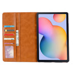 Elevate your Galaxy Tab S6 Lite (10.4-inch, 2020/2024) with our handcrafted leather folio case. Designed for the modern professional, it combines vintage aesthetics with rugged functionality. Shock resistant, leather wallet with 5 card slots, 2 note slots,1 big pocket, magnetic closure and built-in pencil slot.