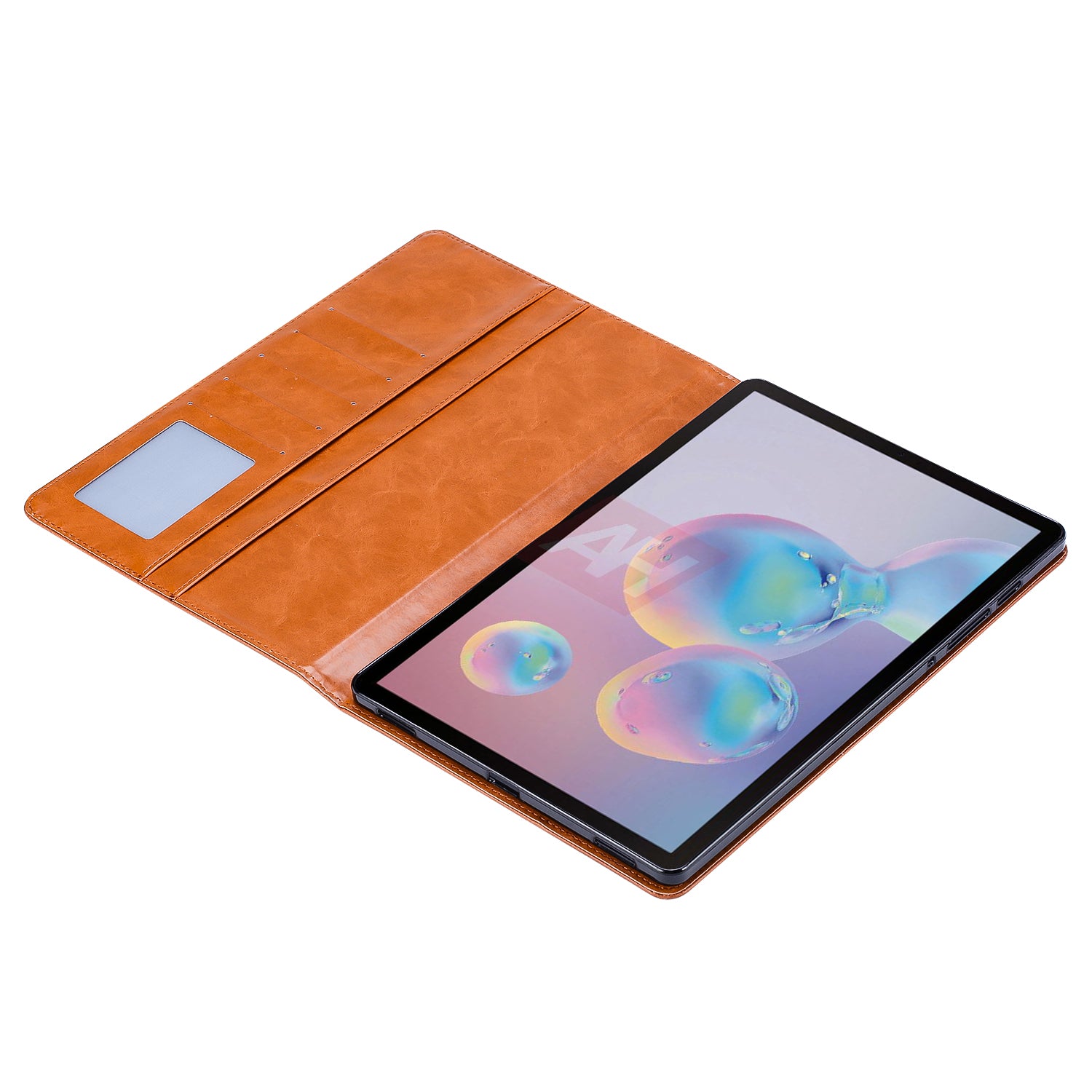 Elevate your Galaxy Tab S7 Plus (11-inch, 2020) with our handcrafted leather folio case. Designed for the modern professional, it combines vintage aesthetics with rugged functionality. Shock resistant, leather wallet with 5 card slots, 2 note slots,1 big pocket, magnetic closure and built-in pencil slot.