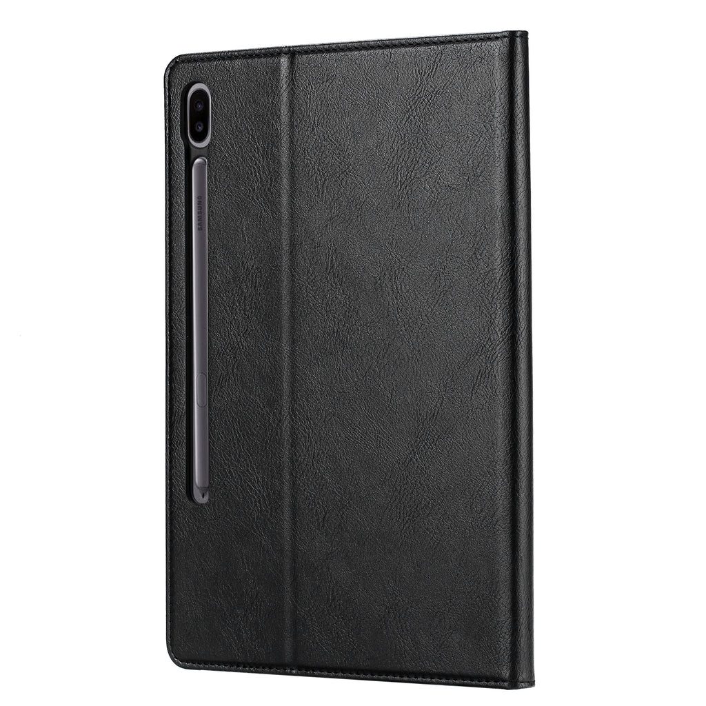 Elevate your  Galaxy Tab S7 (11-inch, 2020) with our handcrafted leather folio case. Designed for the modern professional, it combines vintage aesthetics with rugged functionality. Shock resistant, leather wallet with 5 card slots, 2 note slots,1 big pocket, magnetic closure and built-in pencil slot.