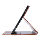 Elevate your Galaxy Tab S8 (11-inch, 2022) with our handcrafted leather folio case. Designed for the modern professional, it combines vintage aesthetics with rugged functionality. Shock resistant, leather wallet with 5 card slots, 2 note slots,1 big pocket, magnetic closure and built-in pencil slot.