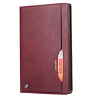 Elevate your Galaxy Tab S8 (11-inch, 2022) with our handcrafted leather folio case. Designed for the modern professional, it combines vintage aesthetics with rugged functionality. Shock resistant, leather wallet with 5 card slots, 2 note slots,1 big pocket, magnetic closure and built-in pencil slot.