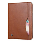 Elevate your iPad 9th Gen (10.2-inch, 2021) with our handcrafted leather folio case. Designed for the modern professional, it combines vintage aesthetics with rugged functionality. Shock resistant, leather wallet with 5 card slots, 2 note slots,1 big pocket, magnetic closure and built-in pencil slot
