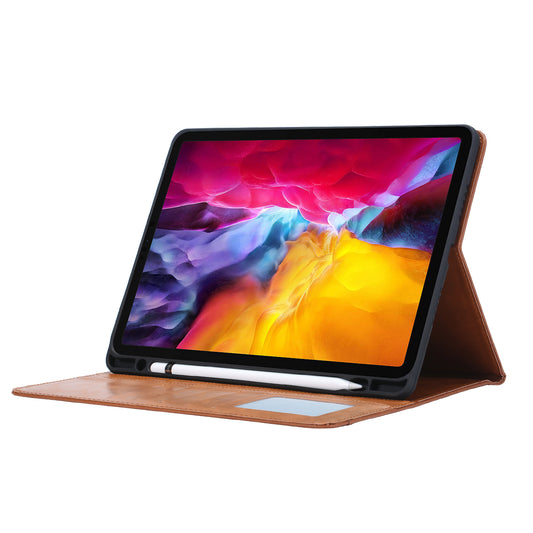 Elevate your iPad Air 7th Gen (11-inch, 2025) with our handcrafted leather folio case. Designed for the modern professional, it combines vintage aesthetics with rugged functionality. Shock resistant, leather wallet with 5 card slots, 2 note slots,1 big pocket, magnetic closure and built-in pencil slot.