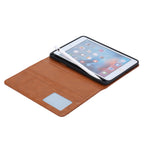 Elevate your iPad Mini 4 (7.9-inch, 2015) with our handcrafted leather folio case. Designed for the modern professional, it combines vintage aesthetics with rugged functionality. Shock resistant, leather wallet with 5 card slots, 2 note slots,1 big pocket, magnetic closure and built-in pencil slot