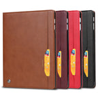 Elevate your iPad Pro 11-inch (3rd Gen, 2020) with our handcrafted leather folio case. Designed for the modern professional, it combines vintage aesthetics with rugged functionality. Shock resistant, leather wallet with 5 card slots, 2 note slots,1 big pocket, magnetic closure and built-in pencil slot.