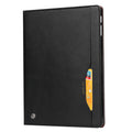 Elevate your iPad Pro 12.9-inch (3rd, 2018) with our handcrafted leather folio case. Designed for the modern professional, it combines vintage aesthetics with rugged functionality. Shock resistant, leather wallet with 5 card slots, 2 note slots,1 big pocket, magnetic closure and built-in pencil slot.