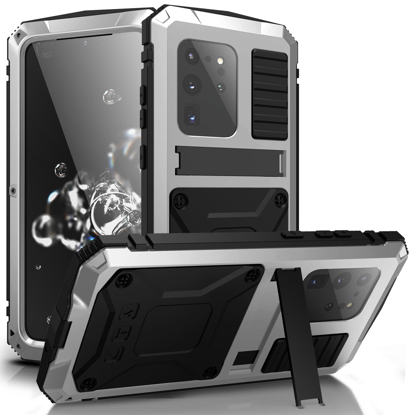 Samsung Galaxy S20 Plus Case Metal Stand 3-Defenses V1.0