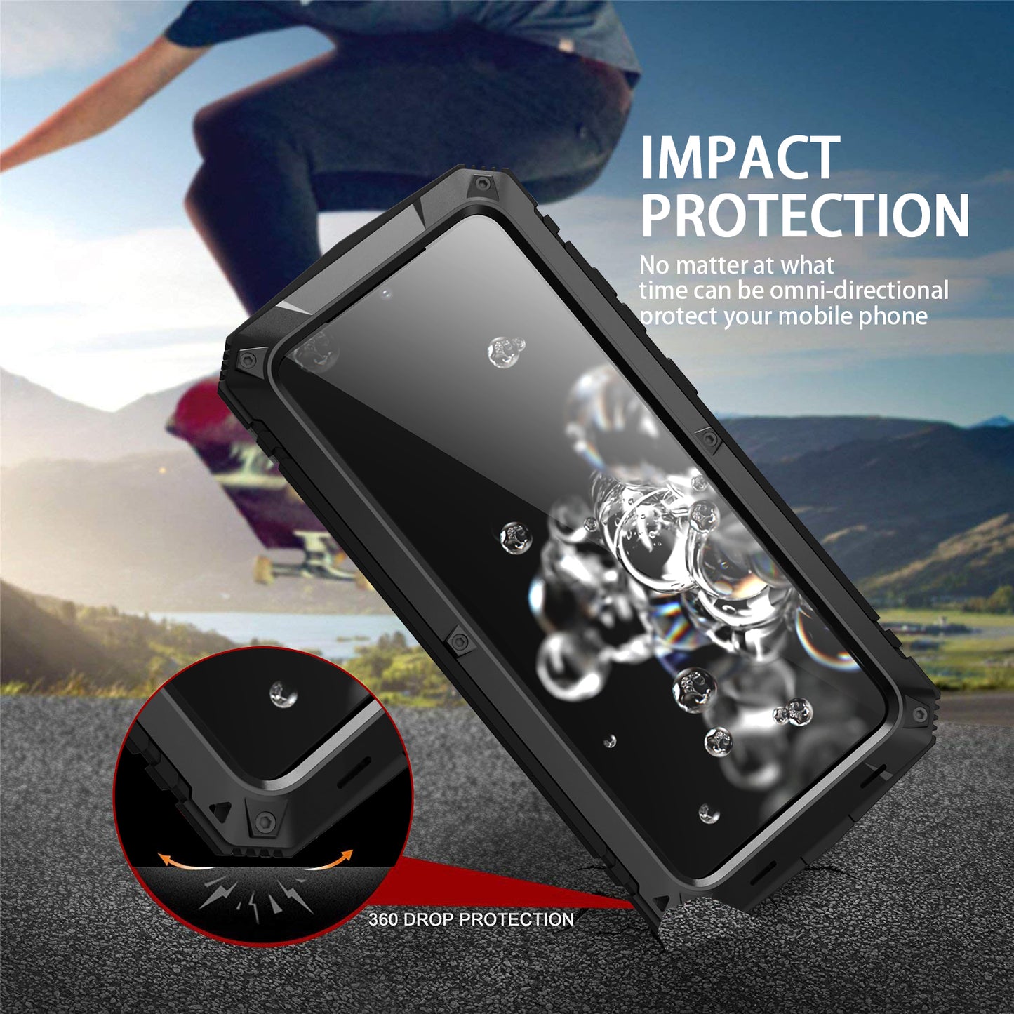Samsung Galaxy S20 Plus Case Metal Stand 3-Defenses V1.0