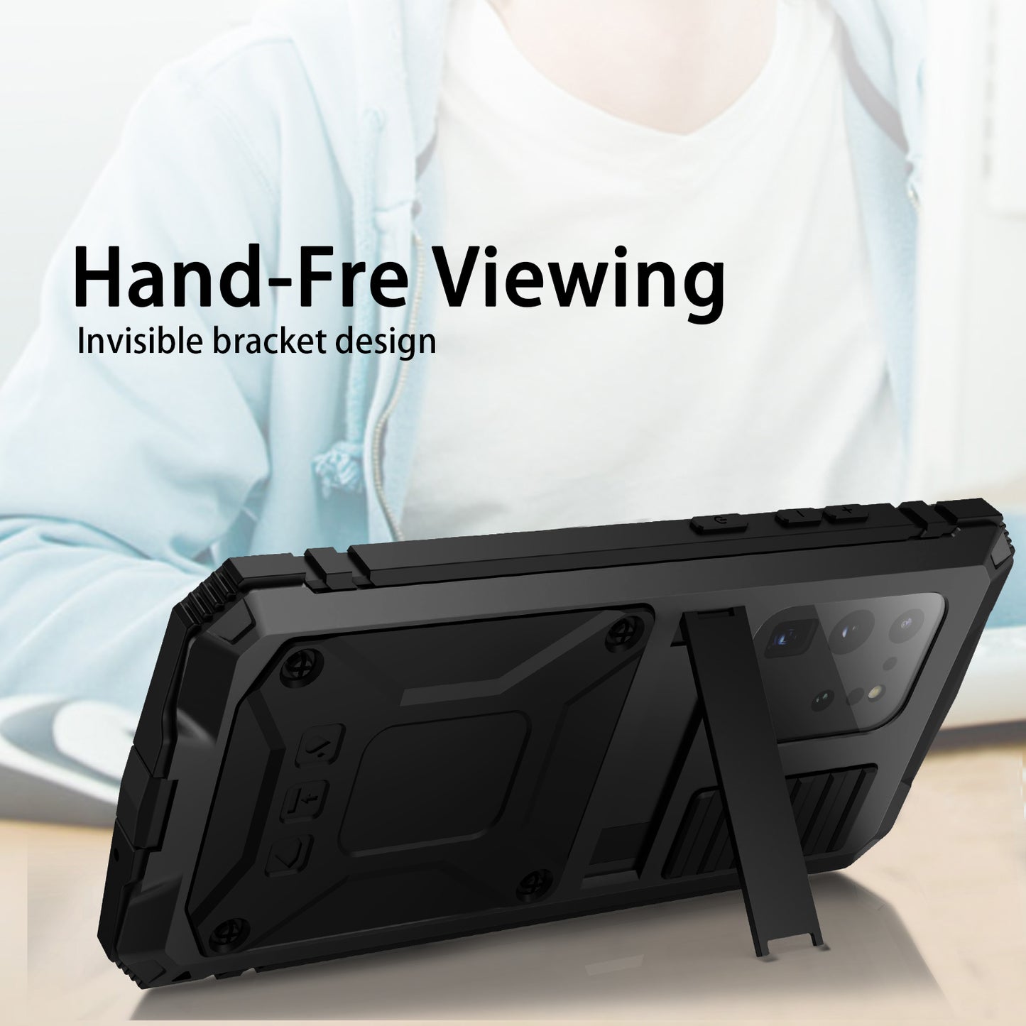 Samsung Galaxy S20 Plus Case Metal Stand 3-Defenses V1.0