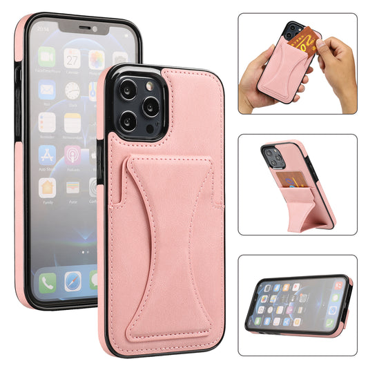 Apple iPhone 12 Pro Max Leather Cover Dream Clip Stand with Card Holder Fashion