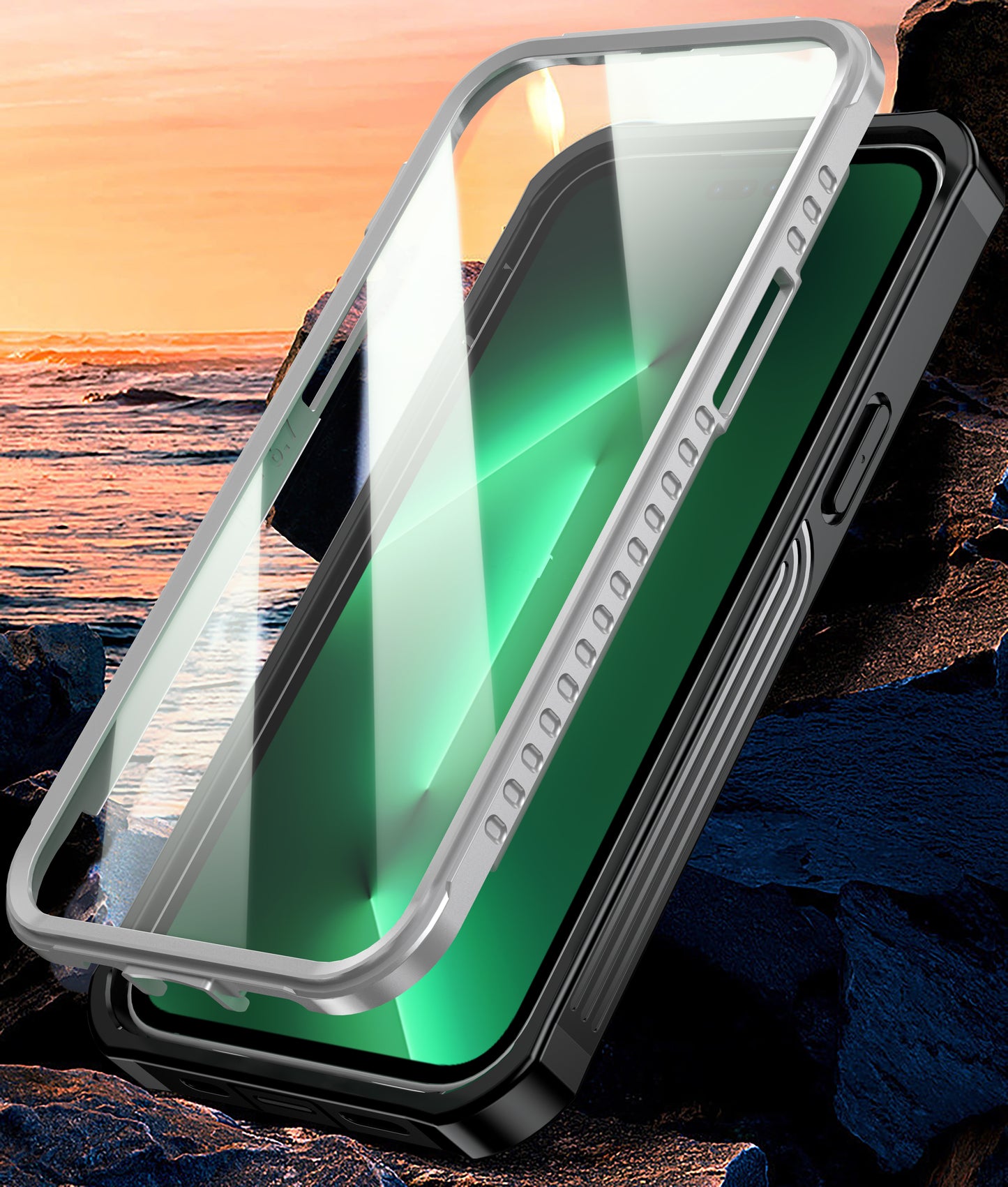 Apple iPhone 14 Case Rugged 6.6ft Multi-layer Defense Built-in Screen Protector