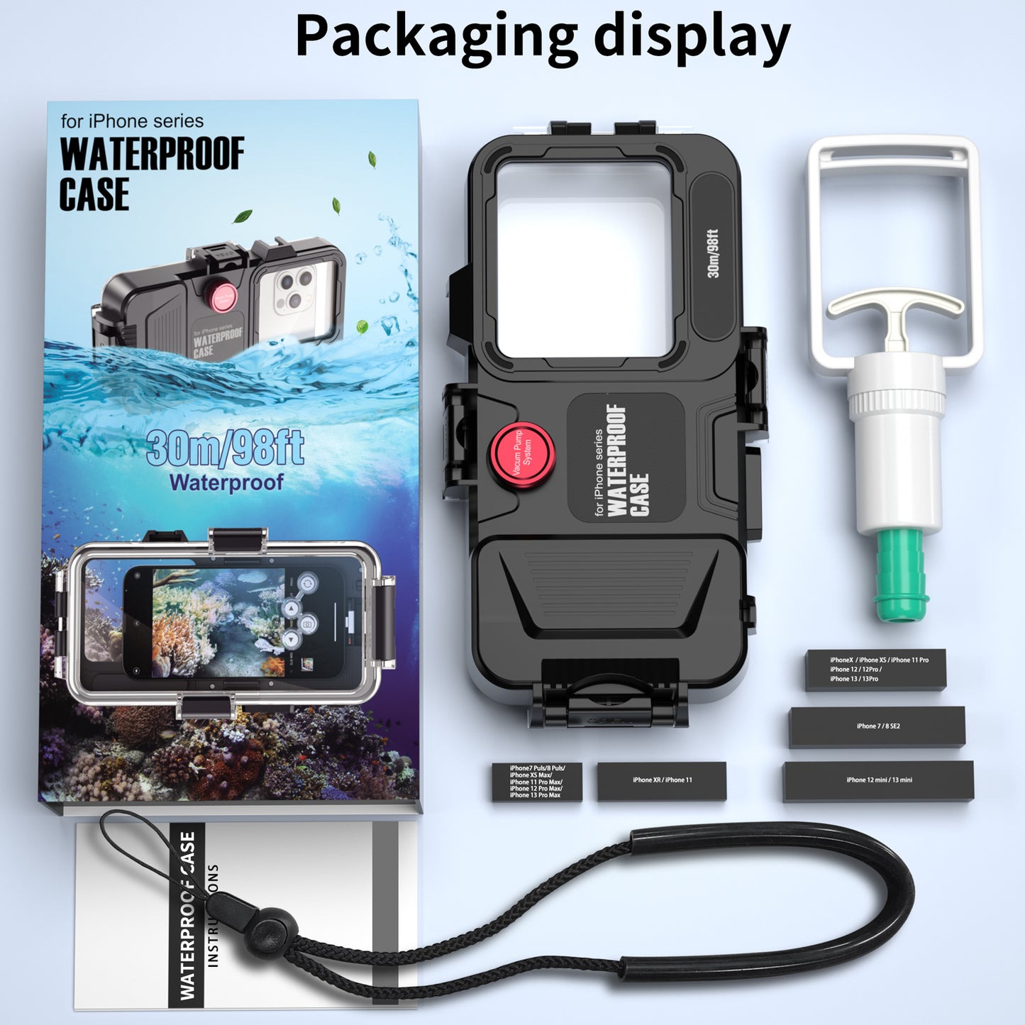 Apple iPhone 12 Pro Max Case Waterproof Under Sea 30 Meters Profession Diving Take Photoes Videos