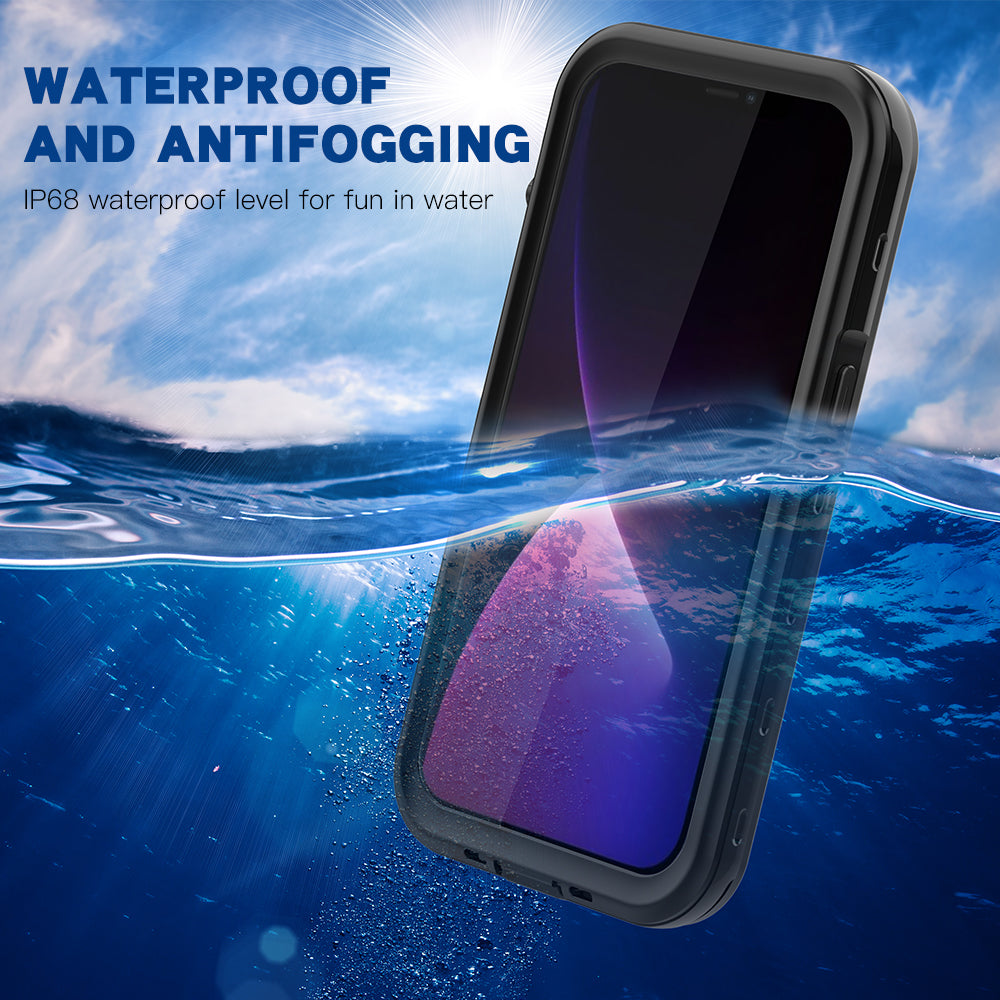 Apple iPhone 13 Case Waterproof Armor Burst Underwater 6.6ft Clear Back