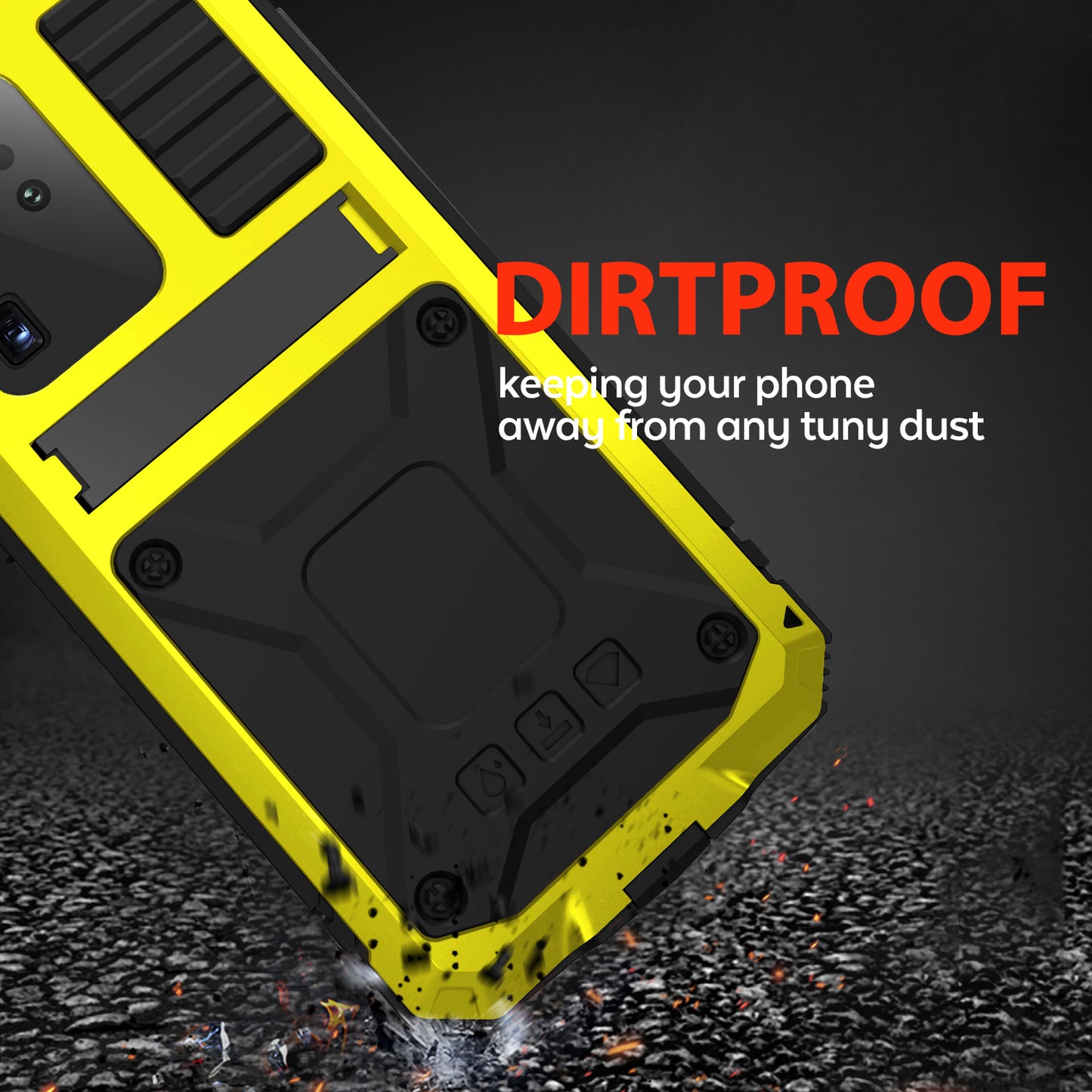 Samsung Galaxy S20 Ultra Cover Metal Heavy Duty Stand Strap Outdoor Sports Full Protection