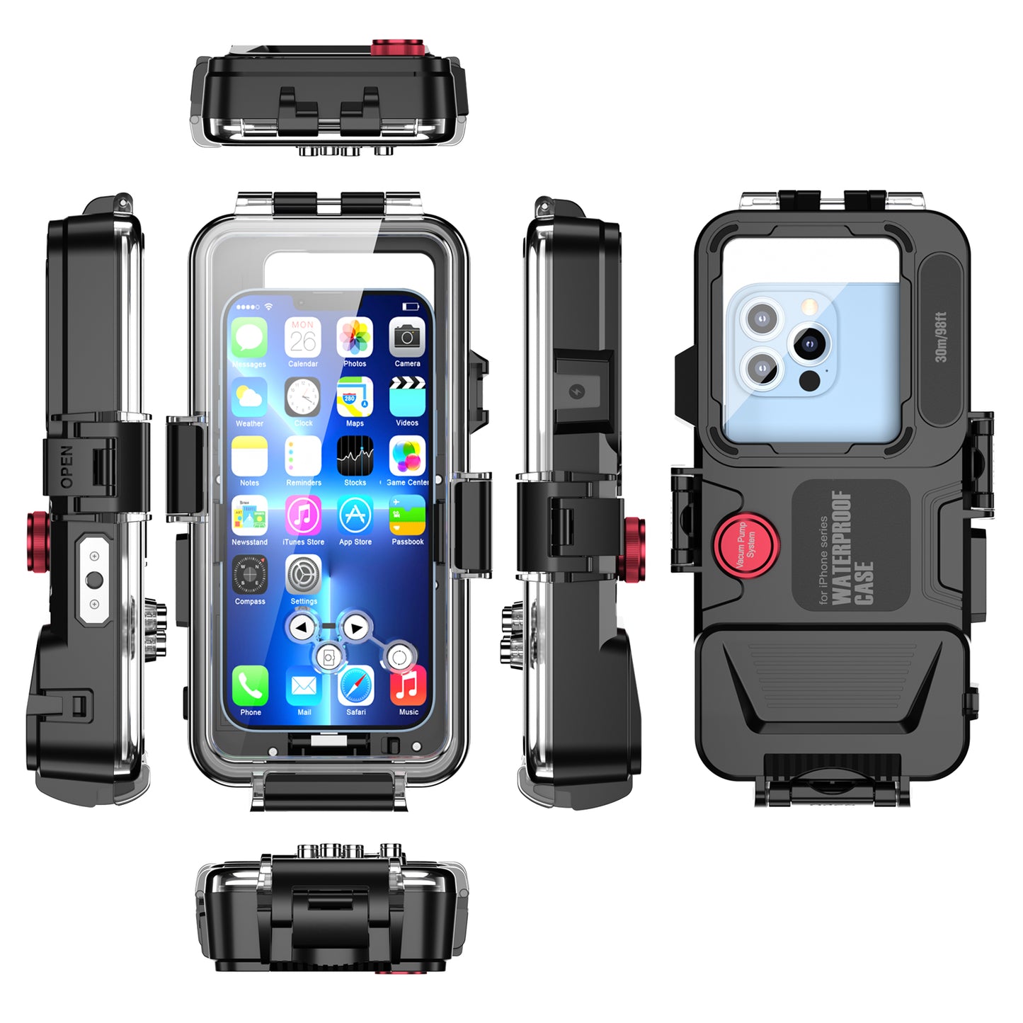 Apple iPhone 12 Pro Max Case Waterproof Under Sea 30 Meters Profession Diving Take Photoes Videos