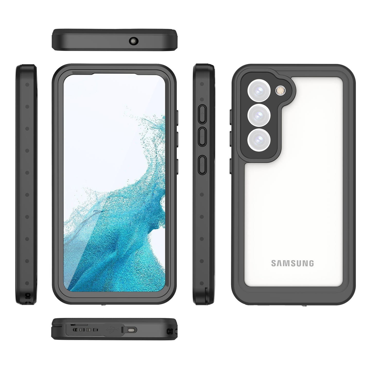 Samsung Galaxy S23 Case Waterproof Submerged Underwater 6.6ft Clear Full Body Protective