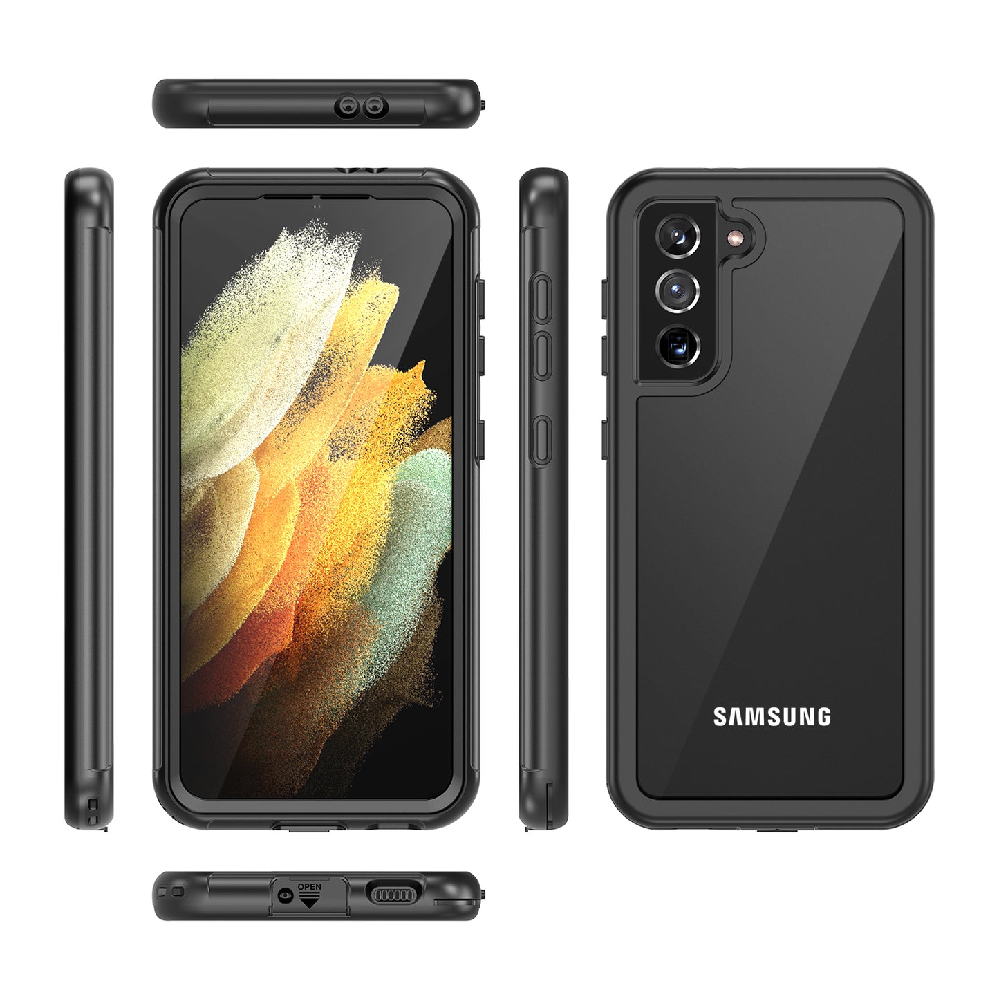 Samsung Galaxy S21 Case Shockproof Back Matt Transparent Anti-drop 6.6ft Meters