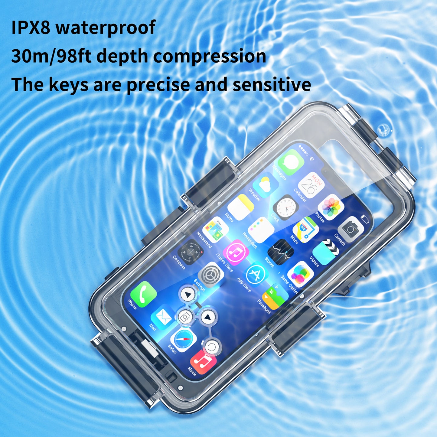 Apple iPhone 12 Pro Max Case Waterproof Under Sea 30 Meters Profession Diving Take Photoes Videos