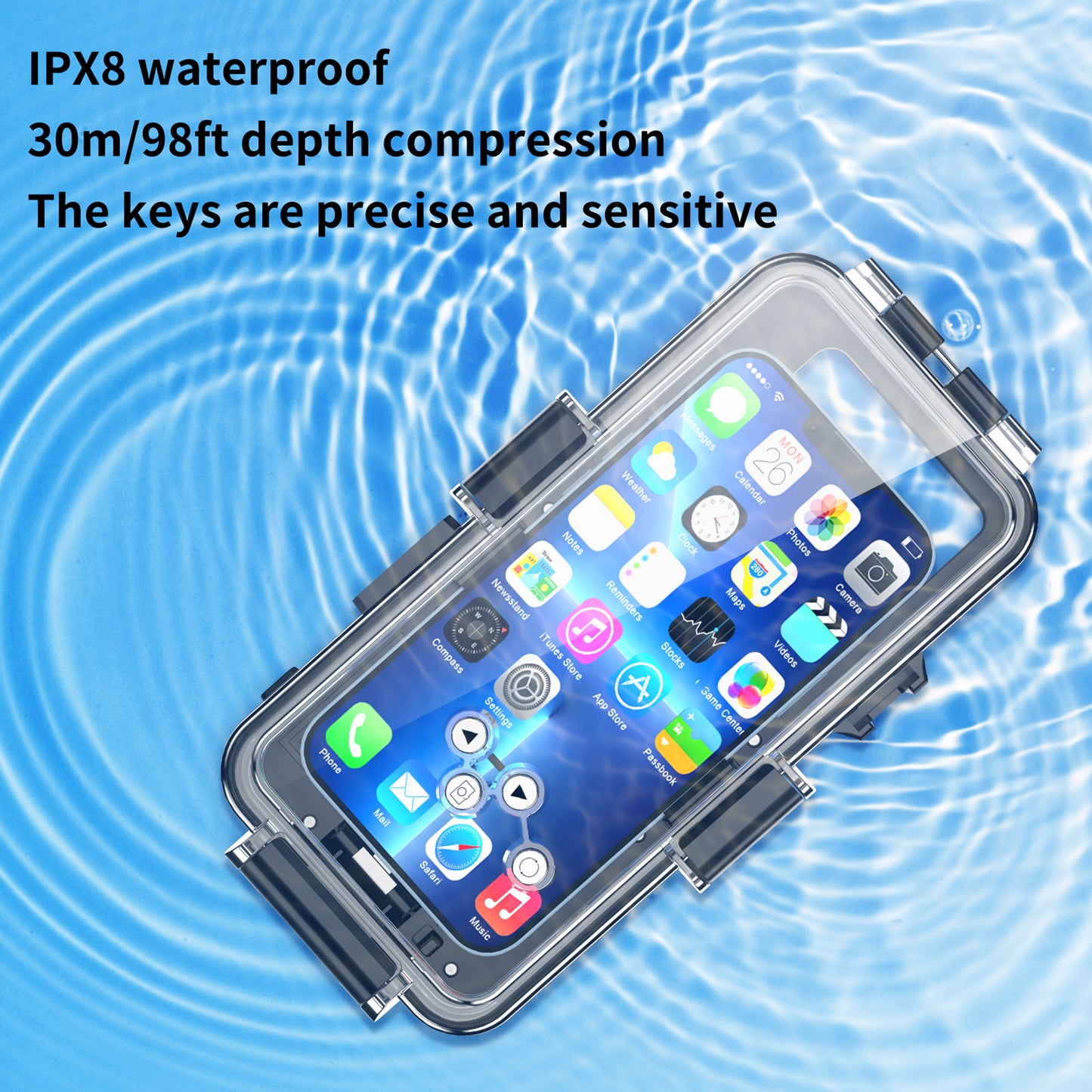 Apple iPhone 13 Pro Max Case Waterproof Under Sea 30 Meters Profession Diving Take Photoes Videos